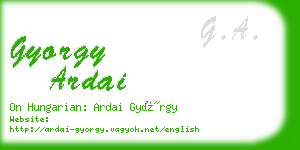 gyorgy ardai business card